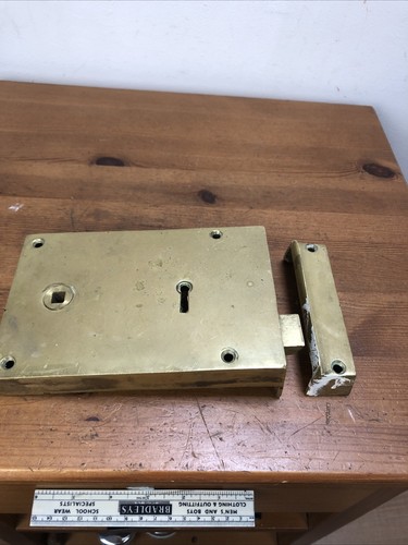 Solid brass rim lock vintage - solid,