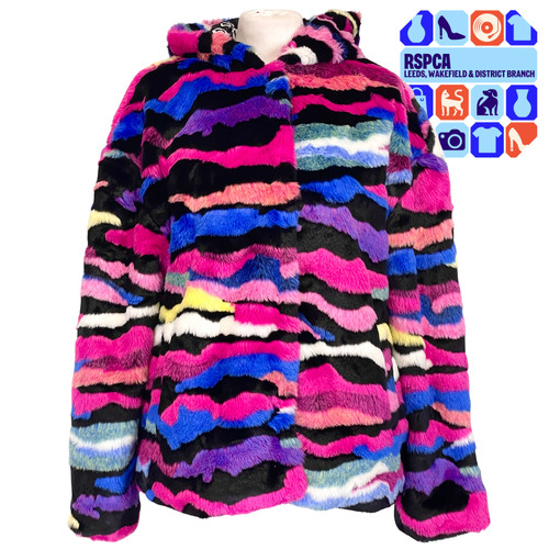 Desigual pink colourful - colourful, faux