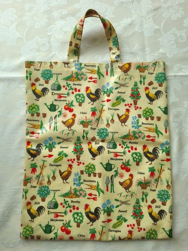 Shreds oil cloth shopping bag - cloth,