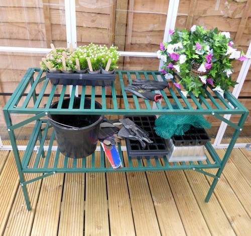 Green metal tier greenhouse - metal, 2