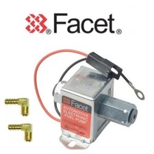 FACET CUBE FUEL PUMP 40171 12v ELECTRIC + SHUT OFF VALVE - KTM950 + 8mm UNIONS