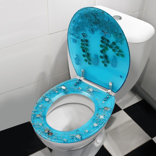 Blue resin toilet - blue,
