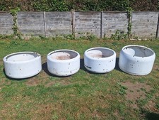 4 Used Vintage Enamel Drums