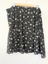 Old Navy Black Floral Tiered