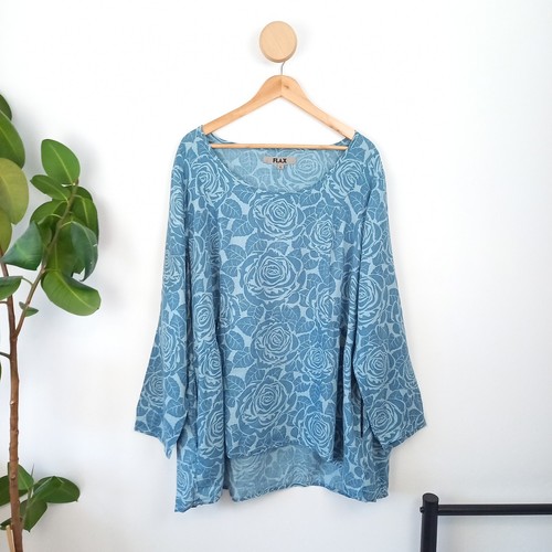 Flax blue 100 linen play - play, in