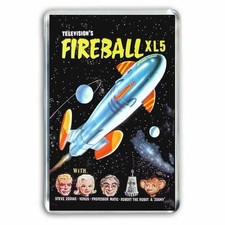 RETRO 60s : FIREBALL XL5 ANNUAL COVER ART  - JUMBO FRIDGE  MAGNET