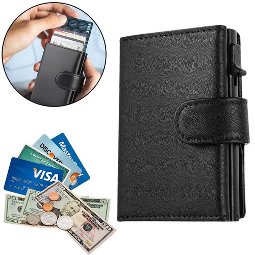 Slim leather wallet rfid - slim,