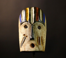 African Vintage Lega Mask Wooden Wall Art Decorative Home Decor Piece-G3640