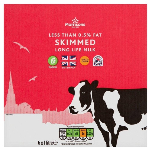 British uht skimmed milk - british,