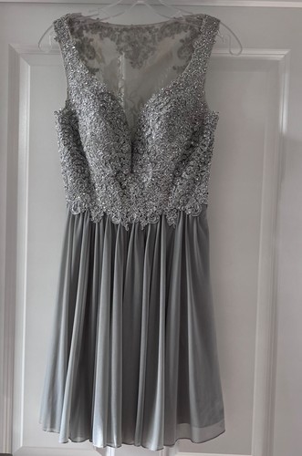 Sherri hill grey silver - hill,