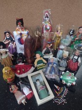 Vintage Travel Tourist Doll Souvenir Collection Inc. Switzerland, Bermuda, India