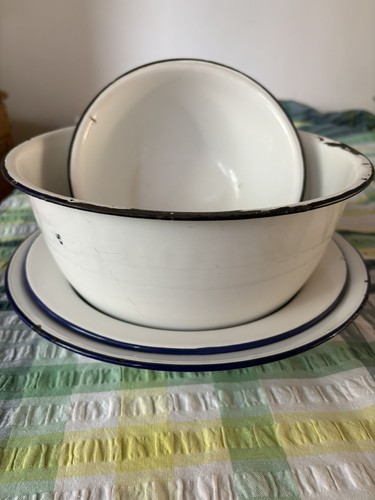 Vintage white enamel - white,