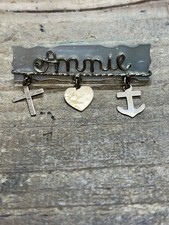 Antique Faith Hope and Charity Brooch Pin Anchor Heart Cross Annie 