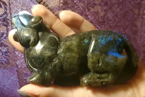 Carved labradorite crystal - labradorite,