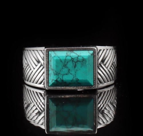 Natural turquoise mens - turquoise, signet