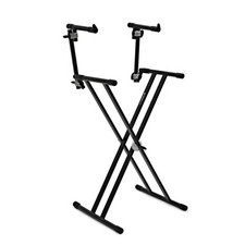 Trojan Pro Heavy Duty Double Braced Two Tier X Framed Keyboard Stand