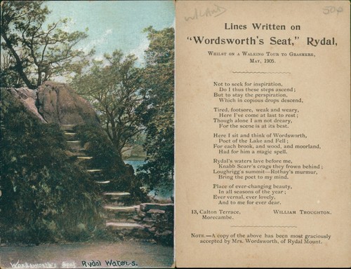 Wordsworths seat rydal water - seat, s