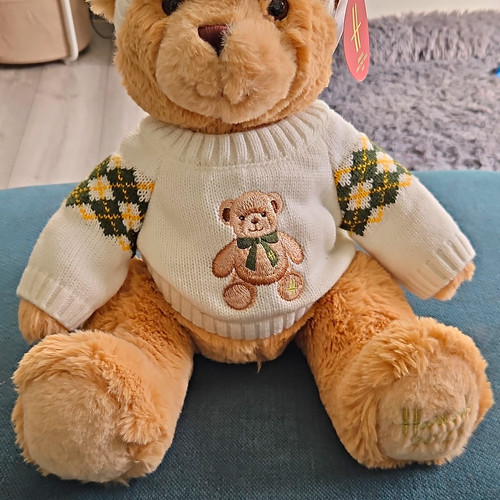 Harrods beige plush teddy - beige,
