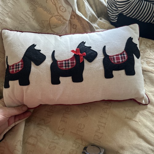 Scottie dog cushion 28cm - scottie, 45
