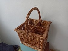 Vintage Bottle Wicker Basket