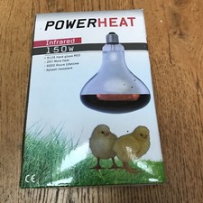 POWERHEAT INFRARED HEAT LAMP 150w FOR INCUBATOR OR REPTILES