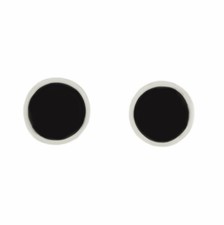 Whitby jet stud earrings - whitby,