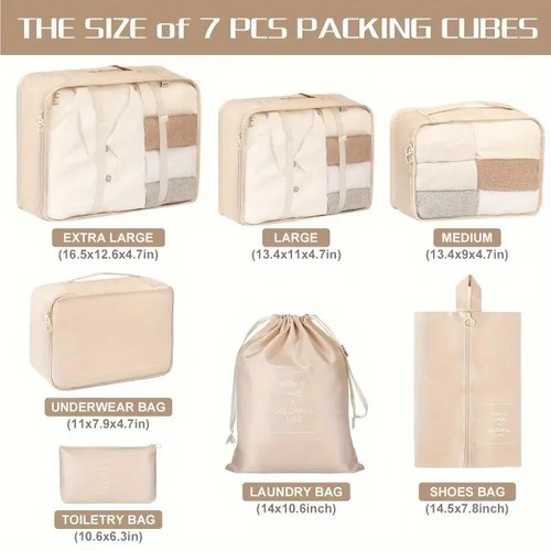 7pcs packing travel cubes - travel,
