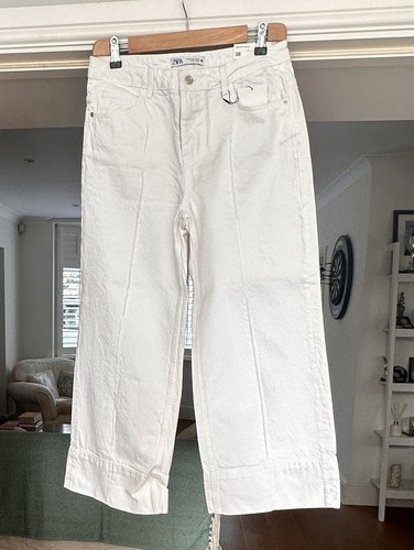 Zara wide leg cropped white - wide,