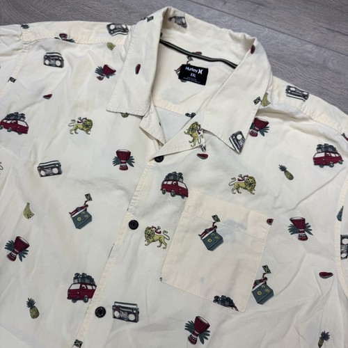 Hurley camp shirt men sz - hurley,