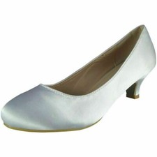 WOMENS LOW KITTEN HEEL LADIES CASUAL WORK COURT EVENING DRESS SHOES SIZE UK3-UK8