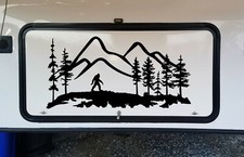 Bigfoot mountain scene vinyl - bigfoot,