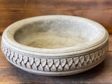 STONE GARDEN LEAF BIRD BATH