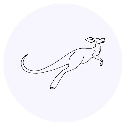 Jumping kangaroo round - kangaroo',