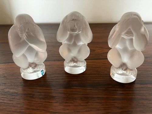 Lalique crystal three wise - three,