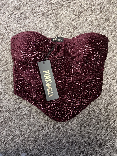 Pink vanilla sequin bra - , cup