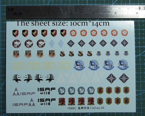 Water slide decals for - slide, (1598c)