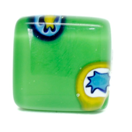 Murano glass ring green multi - ring,