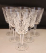 VINTAGE ORIGINAL WATERFORD IRISH CRYSTAL 6 x LISMORE SMALL WINE  GLASSES