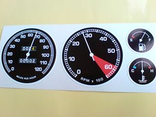 Kids Pedal Car Stickers - Speedo Rev Water & Temperature Set