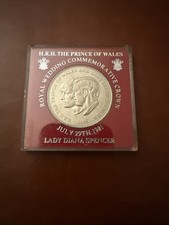 H.R.H The Prince of Wales Silver Royal Wedding Commemorative Crown 28.28g 1981.