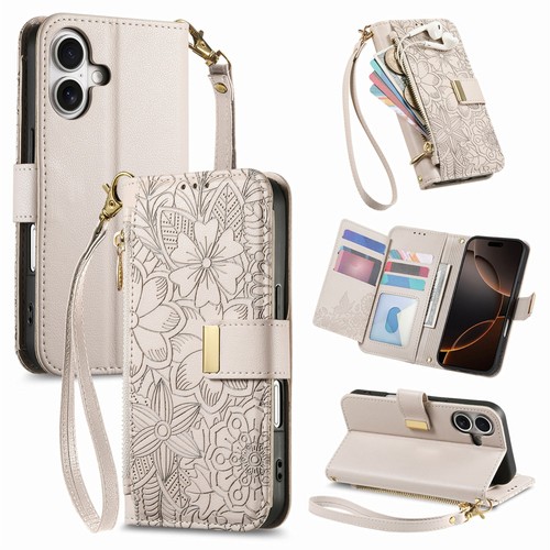 Leather zip wallet flip - leather, case