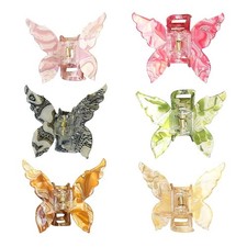Womens Colorful Large Hair Claw BUTTERFLY Hairpin Hair Clips Gradient Barrettes