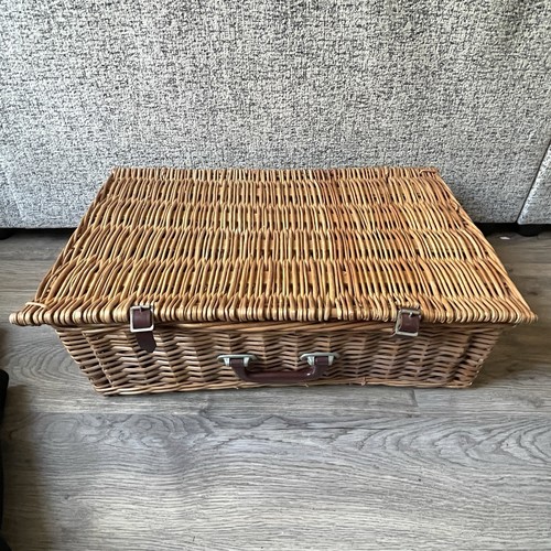 Vintage picnic hamper basket - vintage,