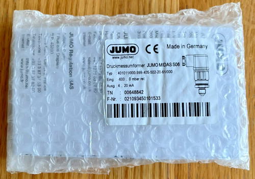 New jumo midas s06 - jumo, -600-0mbar