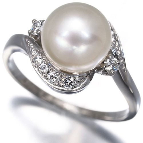 Auth mikimoto ring akoya pearl - ring,