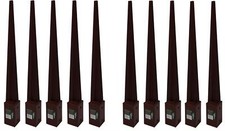 10X FENCE POST SPIKE HOLDER 750MM X 75MM SUPPORT RUST RESISTANT METAL STAKES