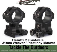 Infinity Hunter Profile Height Adjustable Weaver Crossbow Air Rifle Scope Mounts