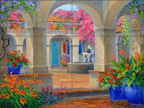 Villa landscape tile - landscape,