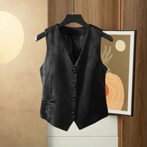 Women suit vest - jacquard, tank