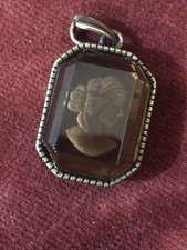Vintage amber glass faceted - amber,